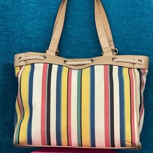 Striped Multicolor Tote Bag